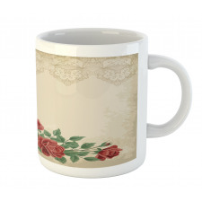 Vintage Love Red Roses Mug