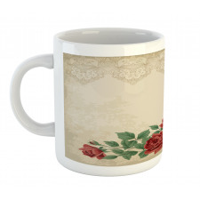 Vintage Love Red Roses Mug