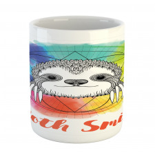 Rainbow Sloth Sketch Mug