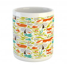 Wild Fox Wolf Flower Mug