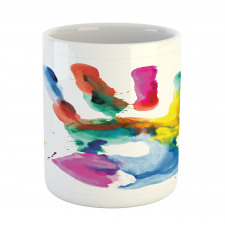 Colored Human Hand Mug