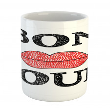 Vintage Bon Jour Words Mug