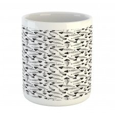 Funny Fish Bone Abstract Mug