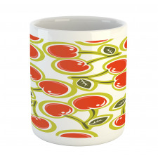 Cherry and Leaves Pattern Mug