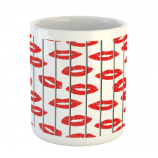 Woman Lips Love Behind Bars Mug