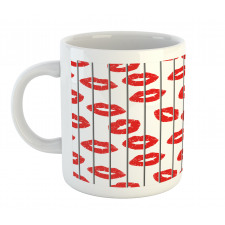 Woman Lips Love Behind Bars Mug