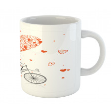 Romantic Cyclist Girl Mug