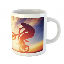 Man on Bike Hazy Sun Mug