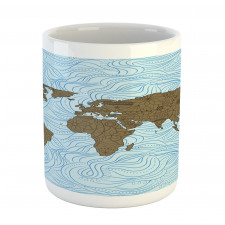 Map with Waves Mug