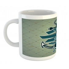 Diamond Pattern Nautical Mug