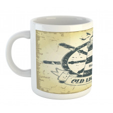 Ship Helm Wheel Retro Mug