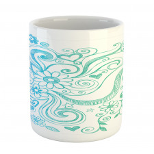 Ombre Sketchy Floral Mug