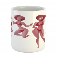 Woman in Swimwear Graphic Mug