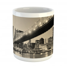 NYC Night Bridge View Mug