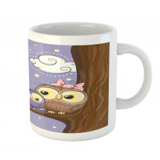 Cartoon Style Owl Family Mug