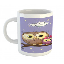 Cartoon Style Owl Family Mug