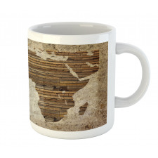 Wooden Plank Map Mug