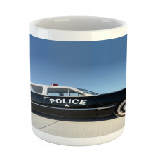 Old Police Car Digital Mug