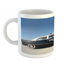 Old Police Car Digital Mug