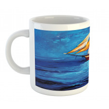 Sail Boat Art Picture Mug