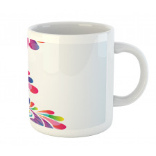 Curvy Floral Design Mug