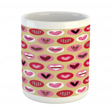 Cartoon Style Hearts Mug