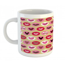 Cartoon Style Hearts Mug