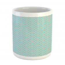 Curvy Lines Bubbles Sea Mug