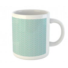 Curvy Lines Bubbles Sea Mug