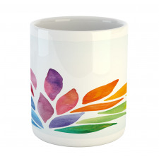 Rainbow Colored Flower Mug