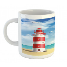 Lighthouse Seagulls Ocean Mug