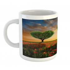 Poppies Heart Trees Mug