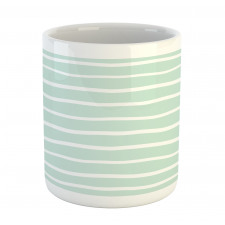 Wavy Lines White Striped Mug