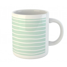 Wavy Lines White Striped Mug