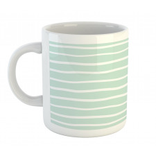 Wavy Lines White Striped Mug