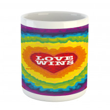 Love Wins Tie Dye Effect Mug