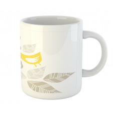 Art Deco Birds Leaves Mug