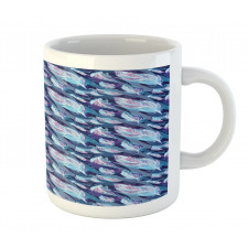 Feather and Wavy Design Mug