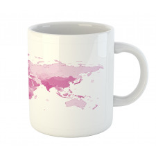 World Map Continents Mug
