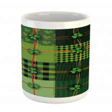 Patchwork Celtic Clovers Mug