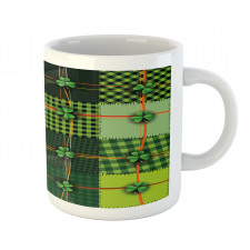 Patchwork Celtic Clovers Mug