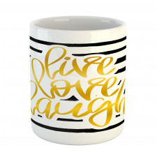 Stripes Text Mug