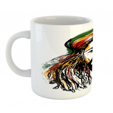 Rasta Man Sketch Portrait Mug