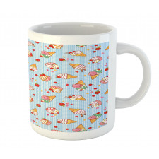 Checkered Tartan Motif Mug