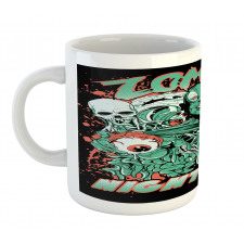 Retro Skulls Ghost Mug