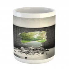 Concrete Room Hole Exit Mug