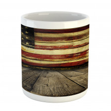 Vintage Flag Wood Mug