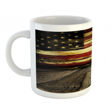 Vintage Flag Wood Mug