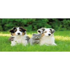 Puppy Family in Garden Mug