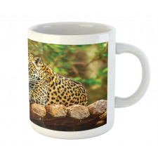 Jaguar on Wood Wild Feline Mug